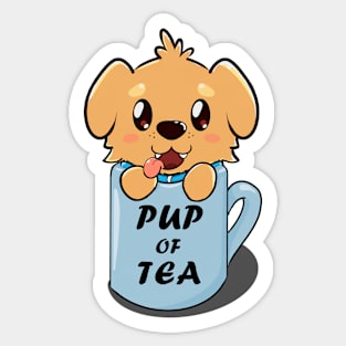 Pup of tea Sticker